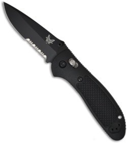 Benchmade Griptilian AXIS Lock Knife Black (3.45" Black Serr) 551SBK