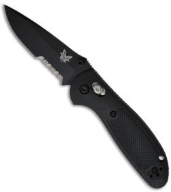 Benchmade Mini Griptilian AXIS Lock Knife Black (2.91" Black Serr) 556SBK 