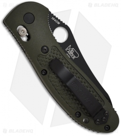 Benchmade Griptilian AXIS Lock Knife Olive Drab (3.45" Black Serr) 550SBKHGOD