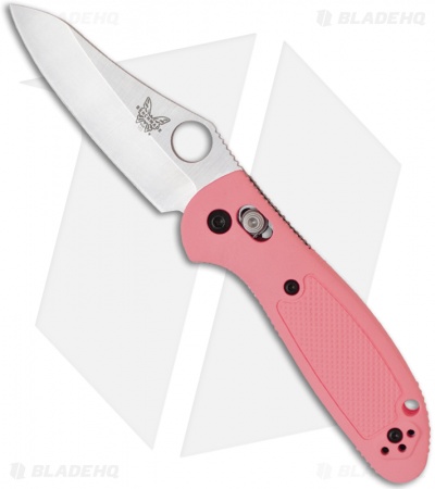 Benchmade Mini Griptilian AXIS Lock Knife Pink (2.91" Satin) 555HG-PNK