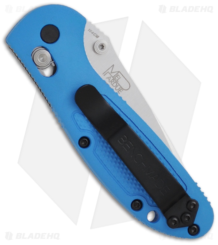 benchmade mini griptilian axis lock knife blue 2 91 satin serr