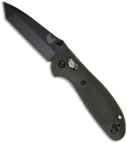 Benchmade Mini Griptilian OD Green Tanto Knife (2.91" Black) 557BKOD 