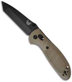 Benchmade Mini Griptilian Tanto AXIS Lock Knife Sand (2.91" Black) 557BKSN