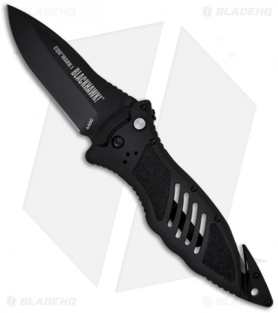 BlackHawk! CQD Mark I Spear Point Folding Knife (3.75" Black) 15M301BK