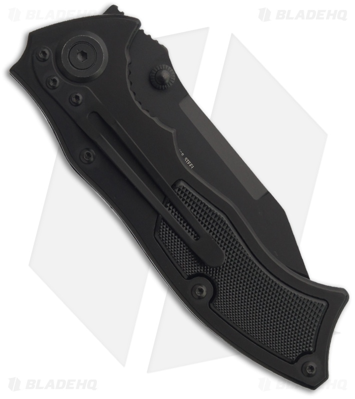Boker Magnum Stout Liner Lock Knife (3.5" Black Serr) 01MB408