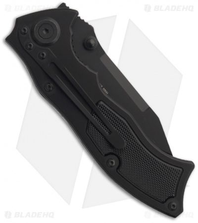 Boker Magnum Stout Liner Lock Knife (3.5" Black Serr) 01MB408