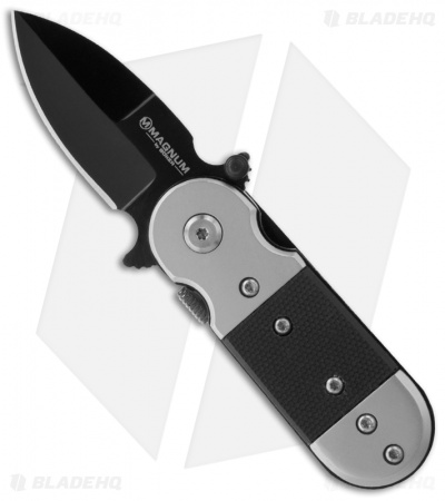 Boker Magnum Black Lightning Liner Lock Knife (1.875" Black) 01SC148
