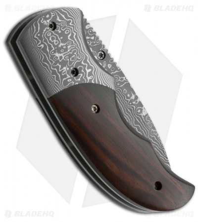 Boker Magnum Damascus Stubby Liner Lock Knife (2.32" Plain) 01MB178DAM