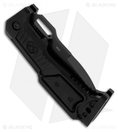 Boker Plus Kalashnikov 2009 Liner Lock Knife (3.375" Black Serr) 01KAL09