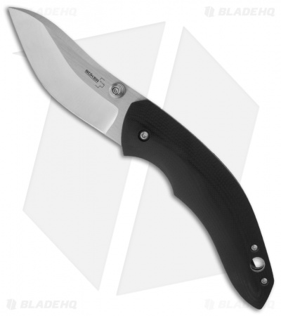 Boker Plus Anso Whale Liner Lock Knife Black G-10 (3.125" Satin) 01BO620