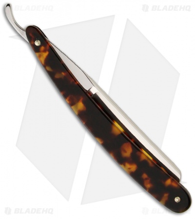 Boker Rasiermesser Silver Steel Straight Razor Blade Tortoise Handle 140512