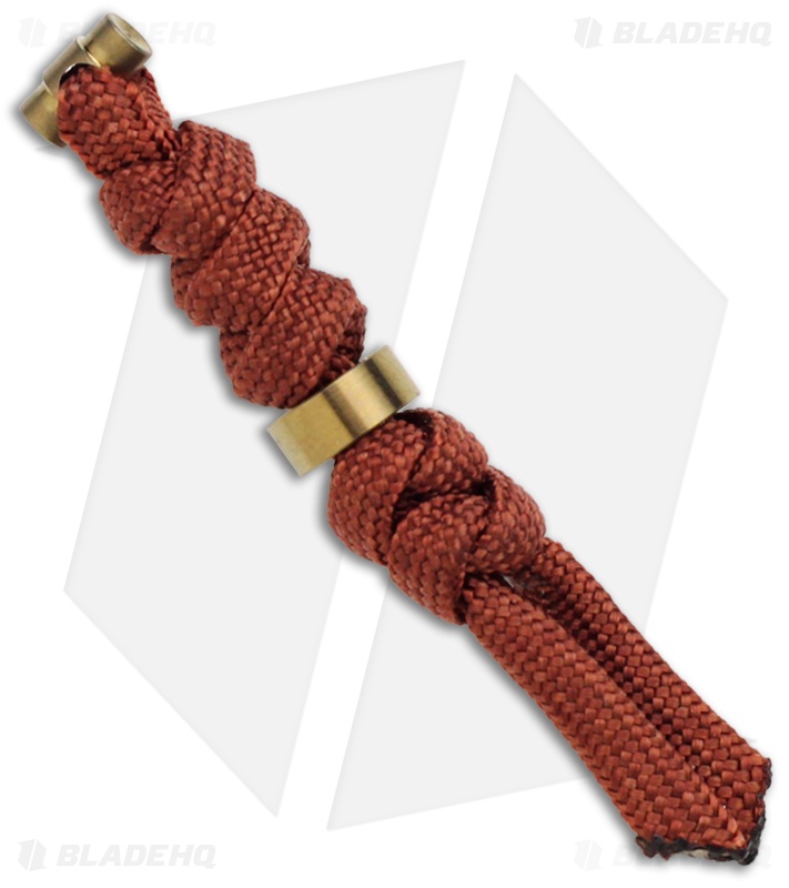 Chris Reeve Knives Small Rust Cord Tie Lanyard w/ Gold Bead