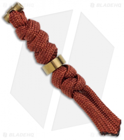 Chris Reeve Knives Small Rust Cord Tie Lanyard w/ Gold Bead