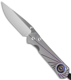 Chris Reeve Large Sebenza 21 Knife Unique Graphic Silver (3.625" Plain) June 