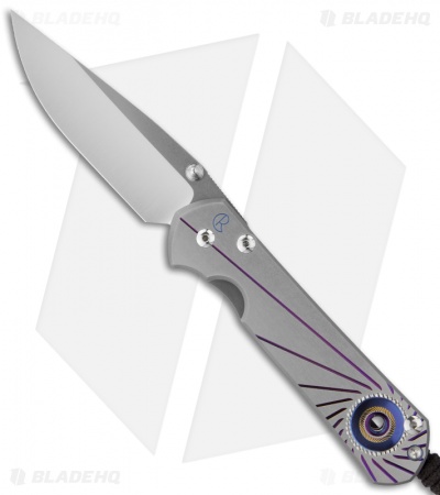 Chris Reeve Large Sebenza 21 Knife Unique Graphic Silver (3.625" Plain) June '13