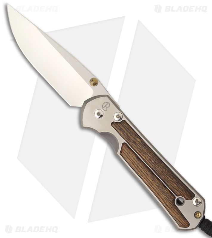 Chris Reeve Large Sebenza 21 Knife w/ Bocote Wood Inlay (3.625