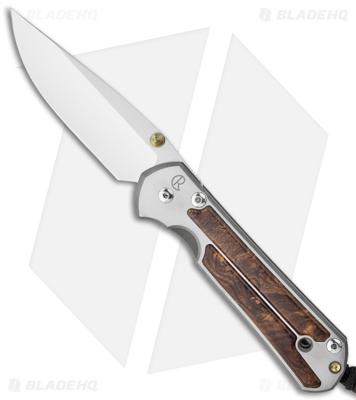 Chris Reeve Large Sebenza 21 Knife w/ Honduran Rosewood & 2 Studs