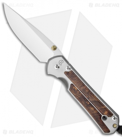 Chris Reeve Large Sebenza 21 Knife w/ Honduran Rosewood & 2 Studs