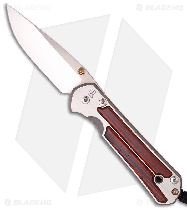 Chris Reeve Large Sebenza 21 Knife w/ Cocobolo Wood Inlay (3.625