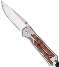 Chris Reeve Small Sebenza 21 Knife w/ Snakewood Inlay (2.94" Plain)