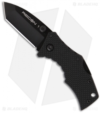 Cold Steel Micro Recon 1 Tanto Tri-Ad Lock Knife (2" Black) 27TDT