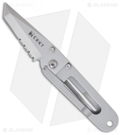 CRKT Ed Halligan K.I.S.S. Tanto Frame Lock Knife (2.25" Bead Blast Serr) 5510