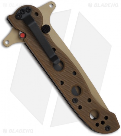 CRKT Carson M16-13DSFG Tanto Flipper Knife Desert Tan G-10 (3.5" Serr)