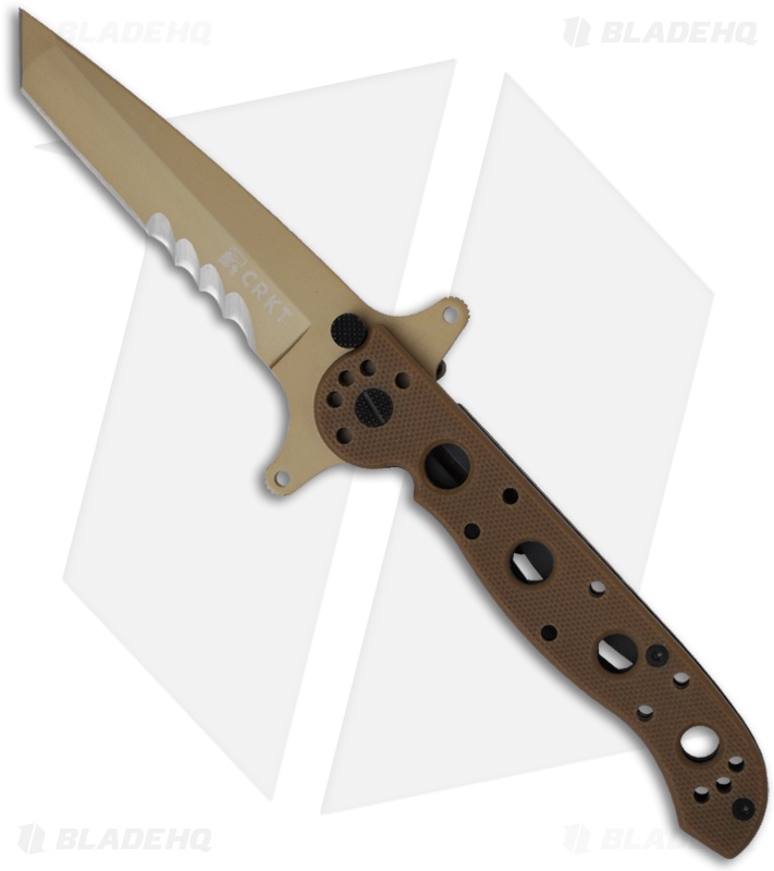 CRKT Carson M16-13DSFG Tanto Flipper Knife Desert Tan G-10 (3.5