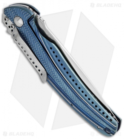 CRKT Ken Onion Ripple Frame Lock Knife Blue (3.125" Satin) K405BXP