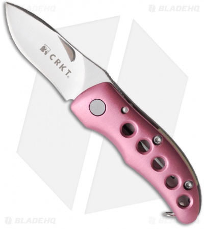 CRKT McGinnis Shrimp Frame Lock Knife Pink (1.75" Satin) 1183