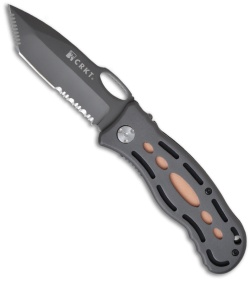 CRKT Lake Thunderbolt 2 Liner Lock Knife (3.43" Gray Serr) 7131