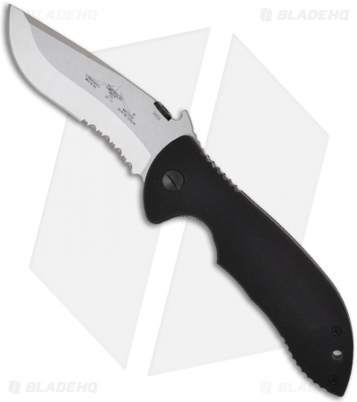 Emerson Commander SFS Folding Knife w/ Wave (3.75" Stonewash Serr)