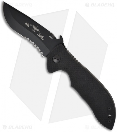 Emerson Mini Commander BTS Knife w/ Wave (3.4" Black Serr)