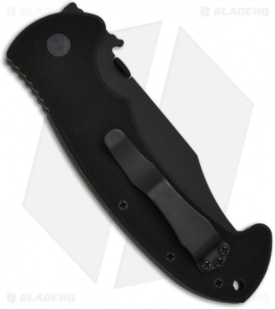 Emerson CQC-13BT Bowie Folding Knife (3.85" Black Plain)
