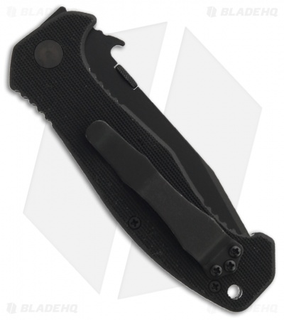 Emerson Mini CQC-15 BT Knife Tanto w/ Wave (3.5" Black Plain)