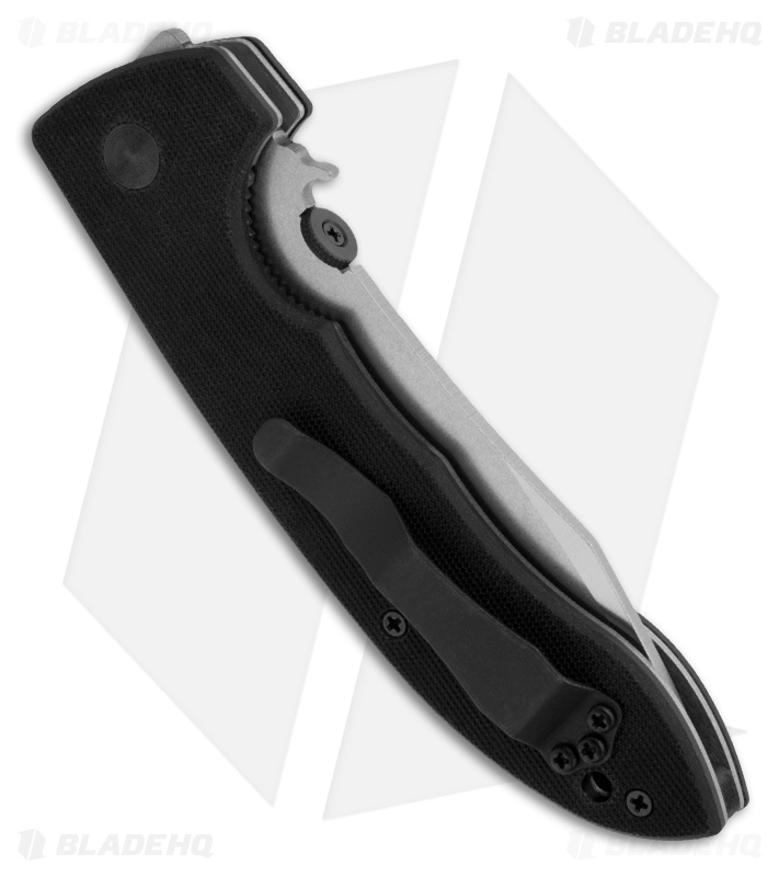 Emerson CQC-8 SF Bowie Folding Knife (3.9" Stonewash Plain)
