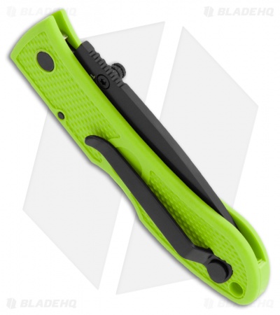 Ka-Bar Mini Dozier Hunting Lockback Knife Zombie Green (2.25" Black) 4072ZG