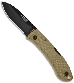 Ka-Bar Dozier Coyote Brown Folding Hunter Folding (3" Black Plain) 4062 CB