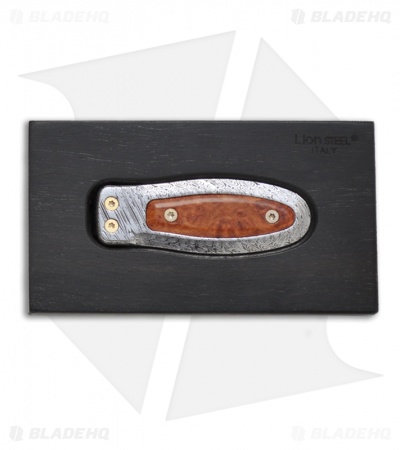 LionSteel Etched Gentleman's Pocket Money Clip w/ Briar Wood Insert