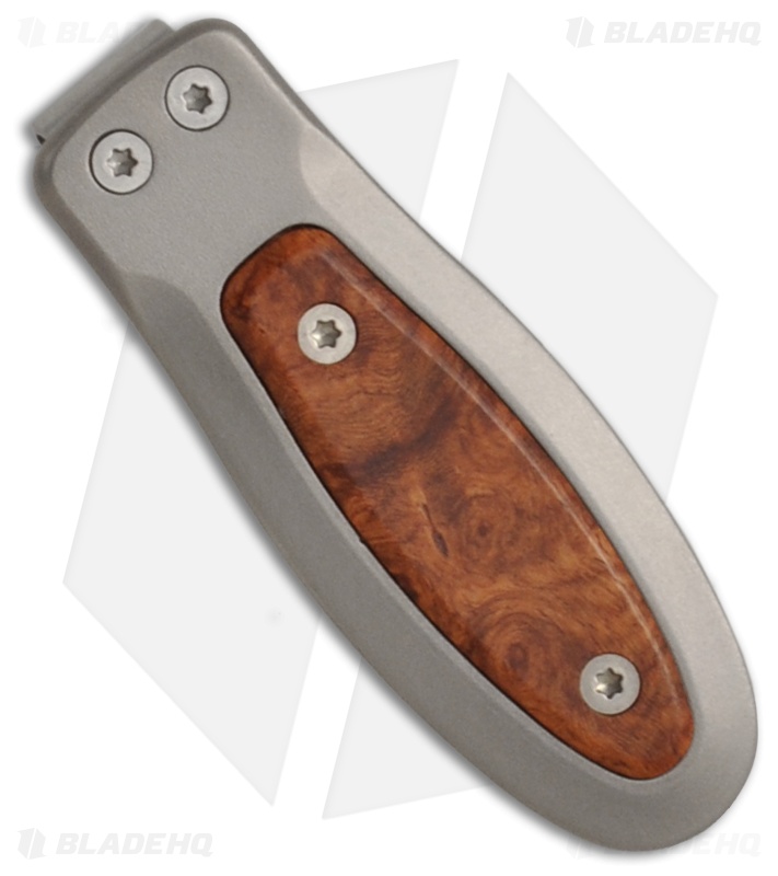 LionSteel Titanium Gentleman's Pocket Money Clip w/ Briar Wood Insert