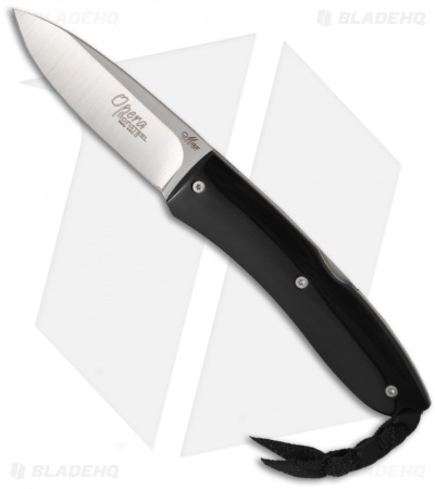 LionSteel Opera Dark Horn Gentleman's Folding Pocket Knife (PLN