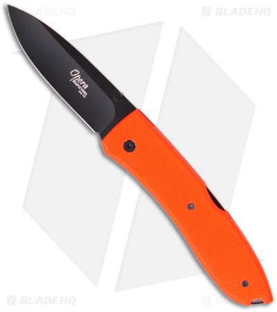 LionSteel Big Opera Orange G-10 Folding Knife (3.5" Black) Italy 8810 OR