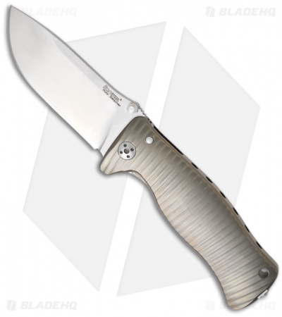 LionSteel SR1-Ti B Bronzed Titanium Folding Knife (3.7" Satin Plain)