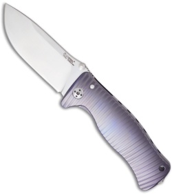 LionSteel SR1-Ti V Violet Titanium Folding Knife (3.7" Satin Plain)