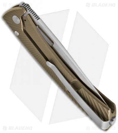 LionSteel TiSpine Folding Knife Matte Bronze Titanium (3.35" Satin) TS1