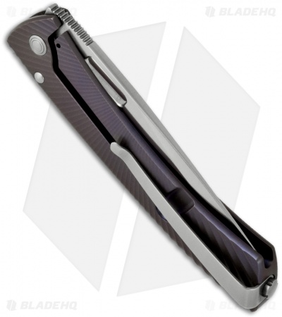 LionSteel TiSpine Folding Knife Matte Violet/Blue Titanium (3.35" Satin) TS1
