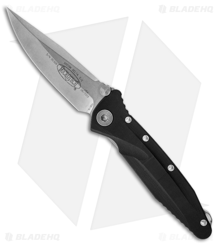 Microtech Socom Delta S/E Folding Knife G-10 (4" Stonewash Plain) 159-10