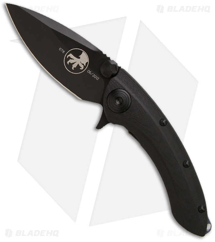 マイクロテック　ホェールシャーク　Microtech Whaleshark black standard M/A Microtech Whaleshark Blackout Flipper Knife G-10 (3.63