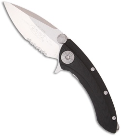 Microtech Whaleshark Flipper Knife G-10 (3.63" Satin Serr) 167-5C Chisel