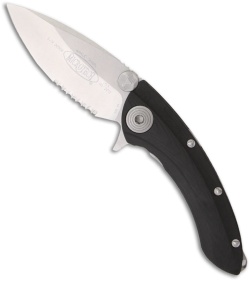 Microtech Whaleshark Flipper Knife G-10 (3.63" Stonewash Serr) 167-11